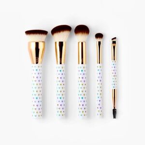 Roller Rabbit x Target 5-Piece Heart Print Makeup Brush Set